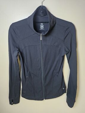 BuffBunny Collection Black Zip Lightweight Athletic Jacket Sweatshirt Medium